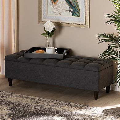 Baxton Studio Brette Ottoman