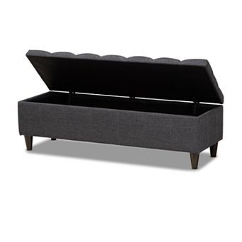 Baxton Studio Brette Ottoman
