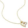 Stella Grace 10k Gold Diamond Accent Open Heart Pendant Necklace