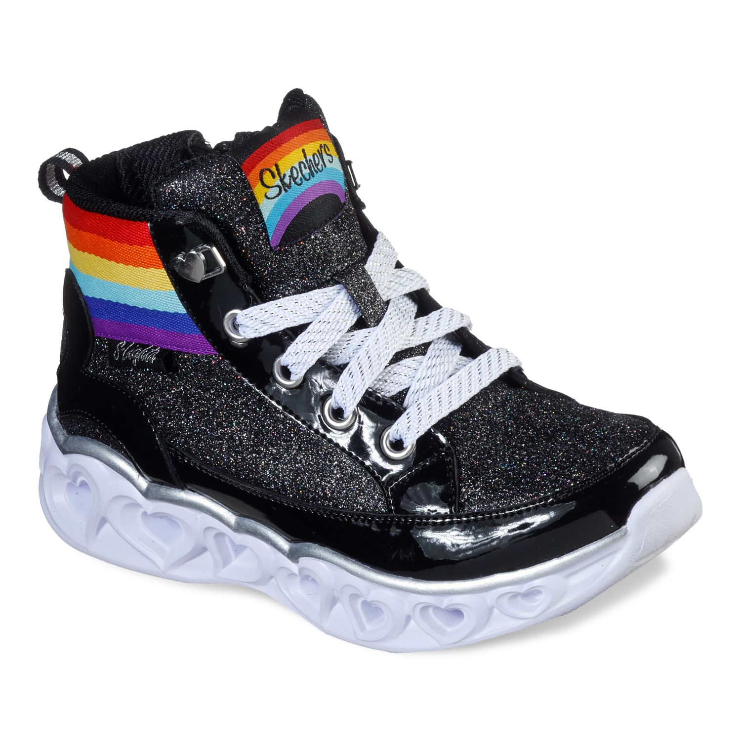 skechers heart lights on off switch