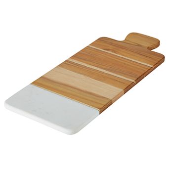Anolon Pantryware White Marble & Teakwood Cutting Board