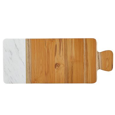 Anolon Pantryware White Marble & Teakwood Cutting Board