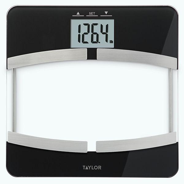 Digital Glass Scale with Stainless Steel Accents Clear - Taylor