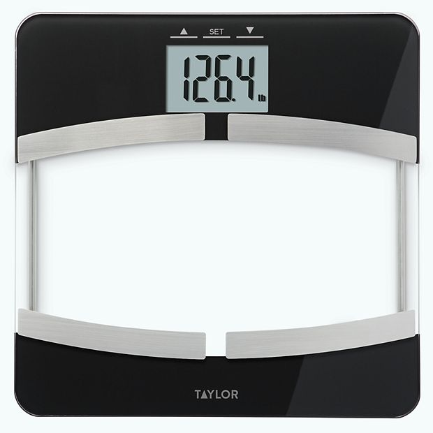 Digital Glass Scale With Stainless Steel Accents Clear - Taylor