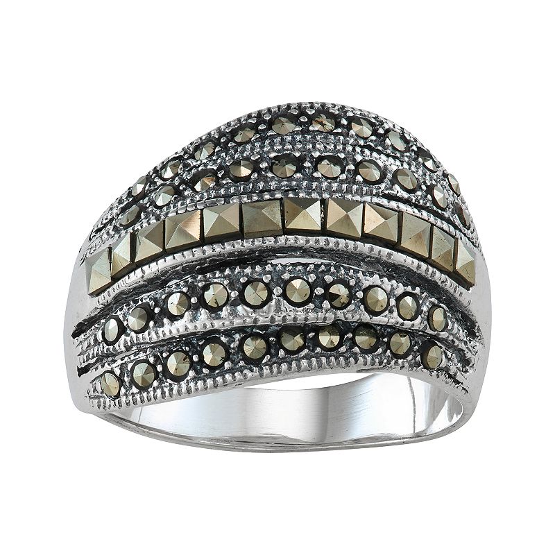 51694571 Sterling Silver Marcasite Ring, Womens, Size: 5, G sku 51694571