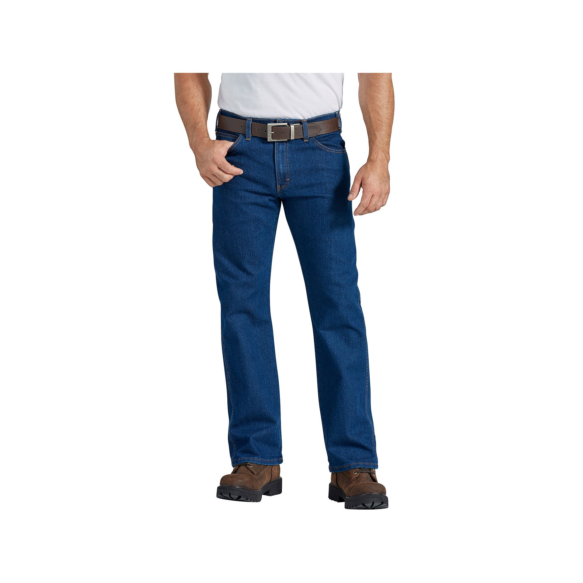 Mens Dickies Active Waist 5-Pocket Flex Performance Pants, Size: 32X30, Ri