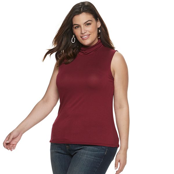Plus Size EVRI™ Sleeveless Turtleneck