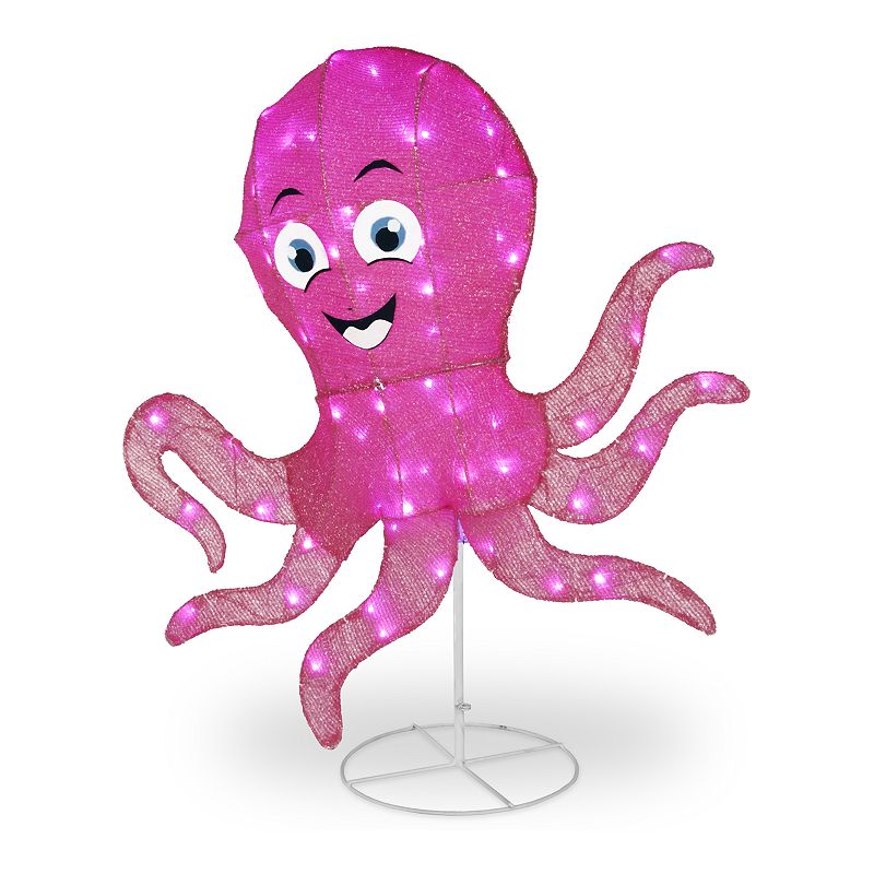 National Tree Company 36 Octopus LED Indoor / Outdoor Floor Decor, Pink