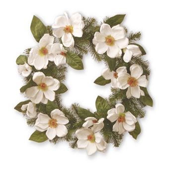 National Tree Company Artificial North Valley Spruce Magnolia Wreath