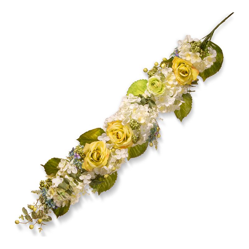 National Tree Company Artificial Spring Flowers Garland, Yellow