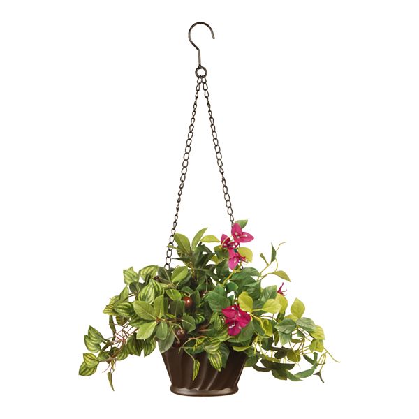 National Tree Company Artificial Assorted Greens Plant Hanging Basket