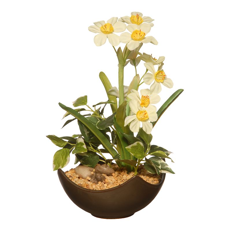 National Tree Company Artificial Narcissus Plant, White