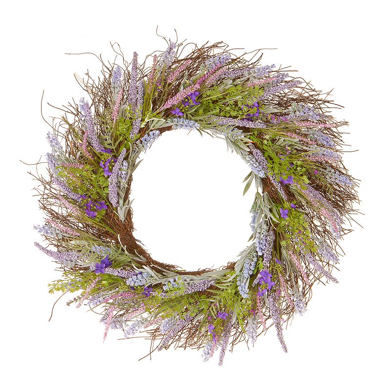 National Tree Company Artificial Lavender Wreath, Purple