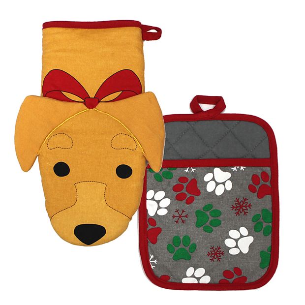 Festival Pets 100% Cotton Oven Mitts, Dog Oven Mitts