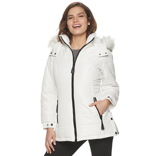 Womens puffer jacket sales kohls