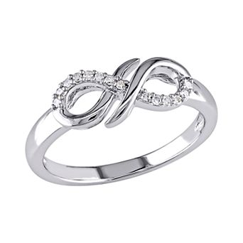 Stella Grace Sterling Silver Diamond Accent Infinity Ring