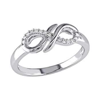 Stella Grace Sterling Silver Diamond Accent Infinity Ring