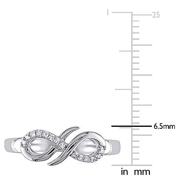 Stella Grace Sterling Silver Diamond Accent Infinity Ring