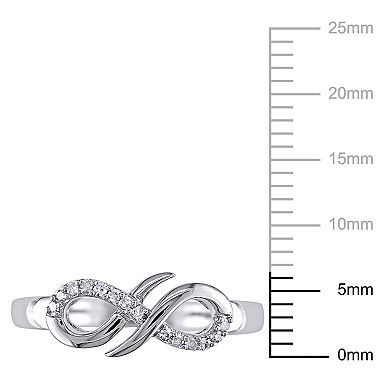 Stella Grace Sterling Silver Diamond Accent Infinity Ring