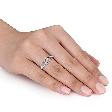 Stella Grace Sterling Silver Diamond Accent Infinity Ring