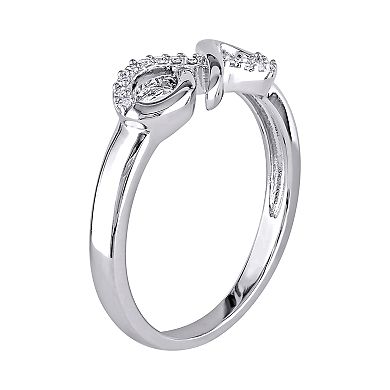 Stella Grace Sterling Silver Diamond Accent Infinity Ring