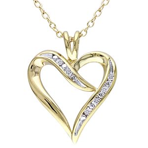 Polished Gift Boxed Spring Ring Rhodium-plated Accent gold plating Heart With Pink Cubic Zirconia Necklace 18 In