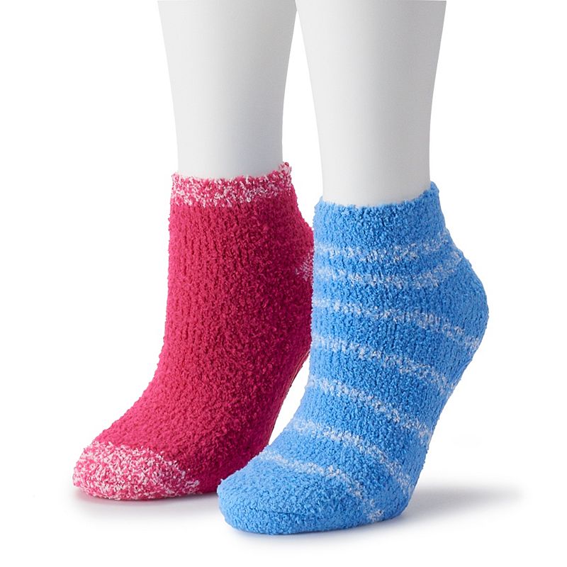 UPC 042825725751 product image for Women's Dr. Scholl's 2-Pair Soothing Spa Low-Cut Slipper Socks, Size: 9-11, Blue | upcitemdb.com