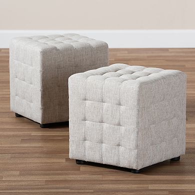 Baxton Studio Elladio Ottoman