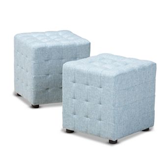 Baxton Studio Elladio Ottoman