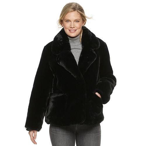 Women's Ellen Tracy Cropped Faux Fur Jacket