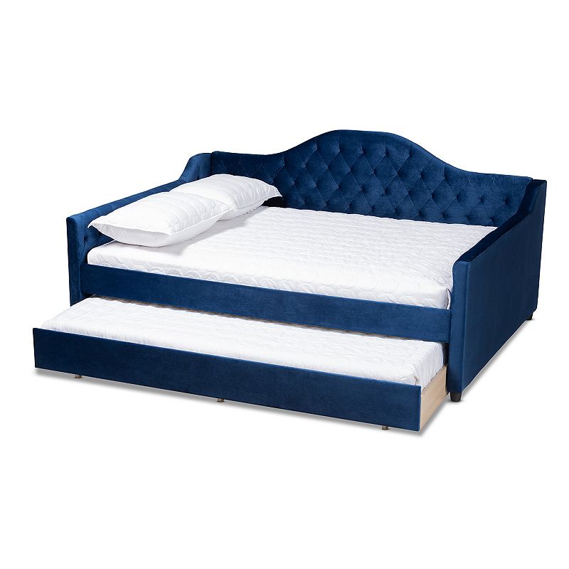 43066516 Baxton Studio Perry Daybed & Trundle, Blue, Queen sku 43066516