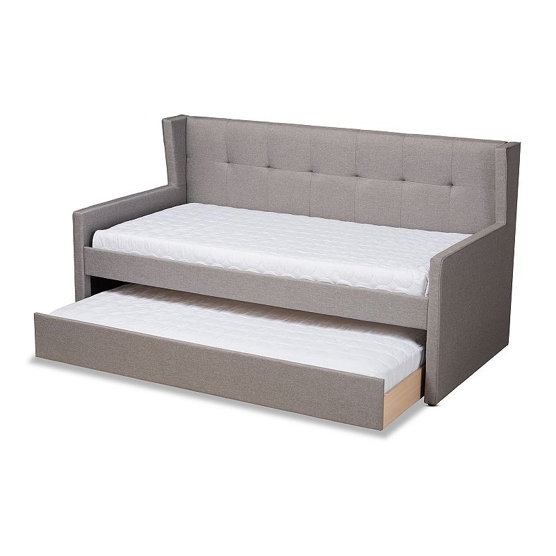 Baxton Studio Giorgia Daybed & Trundle, Grey