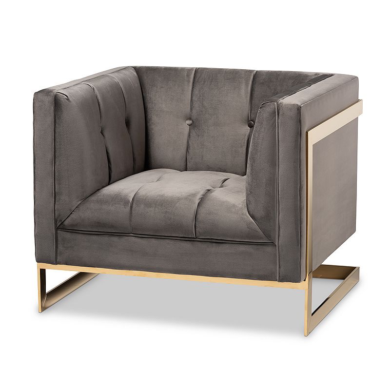 Baxton Studio Ambra Chair, Grey