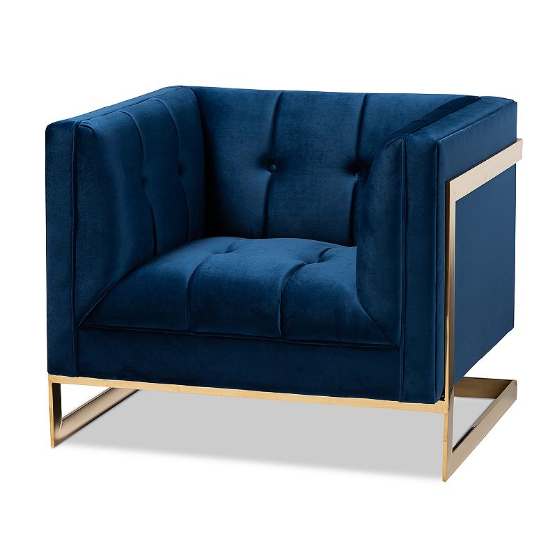 Baxton Studio Ambra Chair, Blue