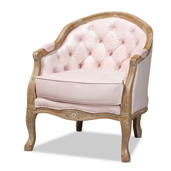 Baxton Studio Genevieve Light Pink Chair