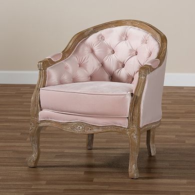 Baxton Studio Genevieve Light Pink Chair