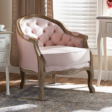 Baxton Studio Genevieve Light Pink Chair