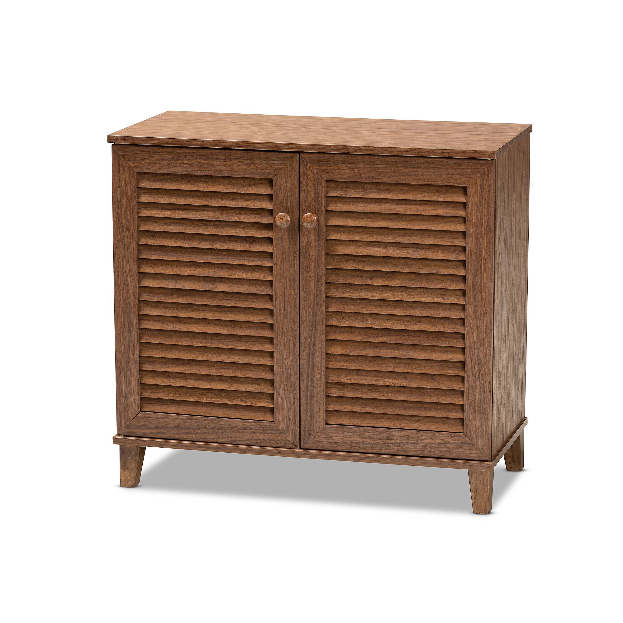 Baxton Studio Coolidge Shoe Cabinet, Brown