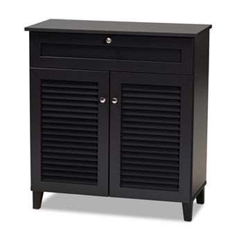 Baxton Studio Coolidge Shoe Cabinet with Drawer