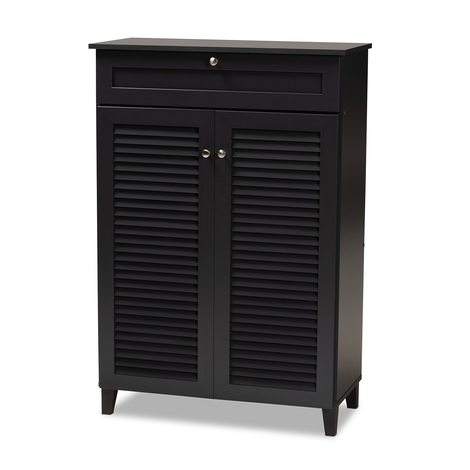 Baxton Studio Coolidge Shoe Cabinet   3793674 Gray