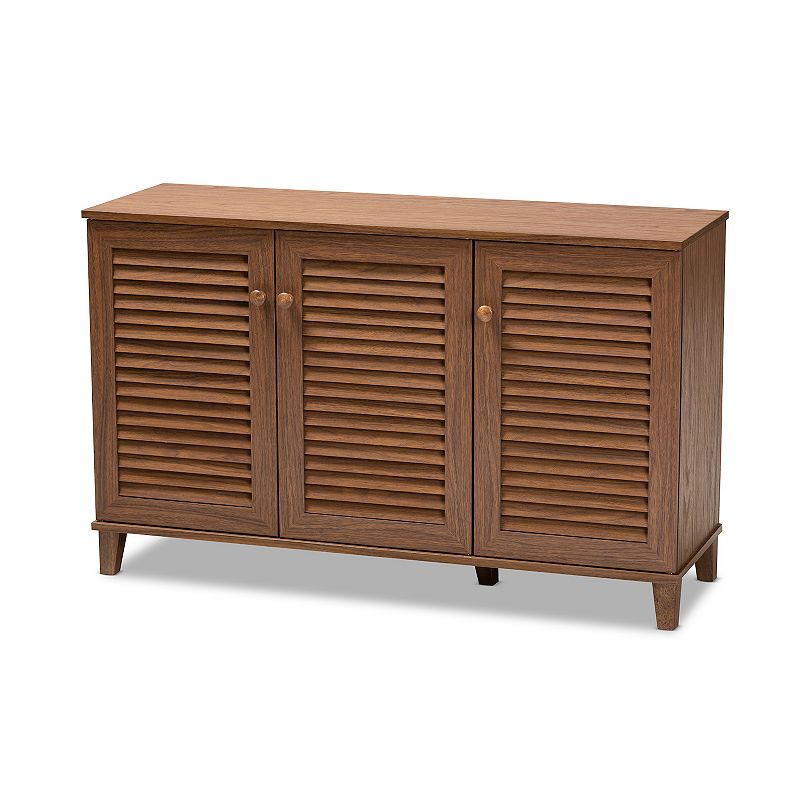 Baxton Studio Coolidge Shoe Cabinet, Brown