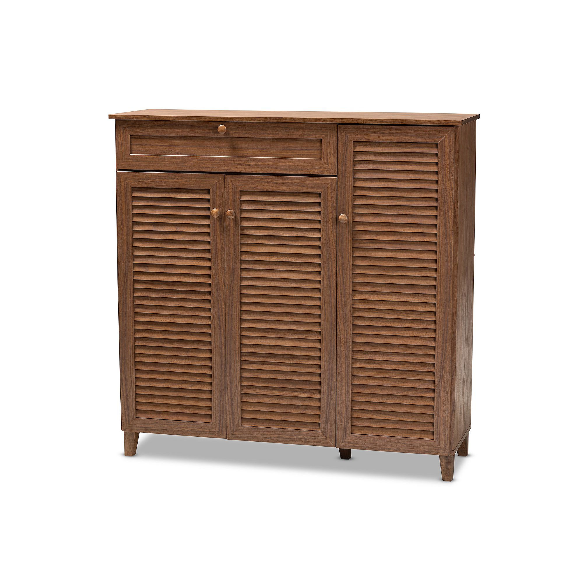 Baxton Studio Coolidge Shoe Cabinet, Brown