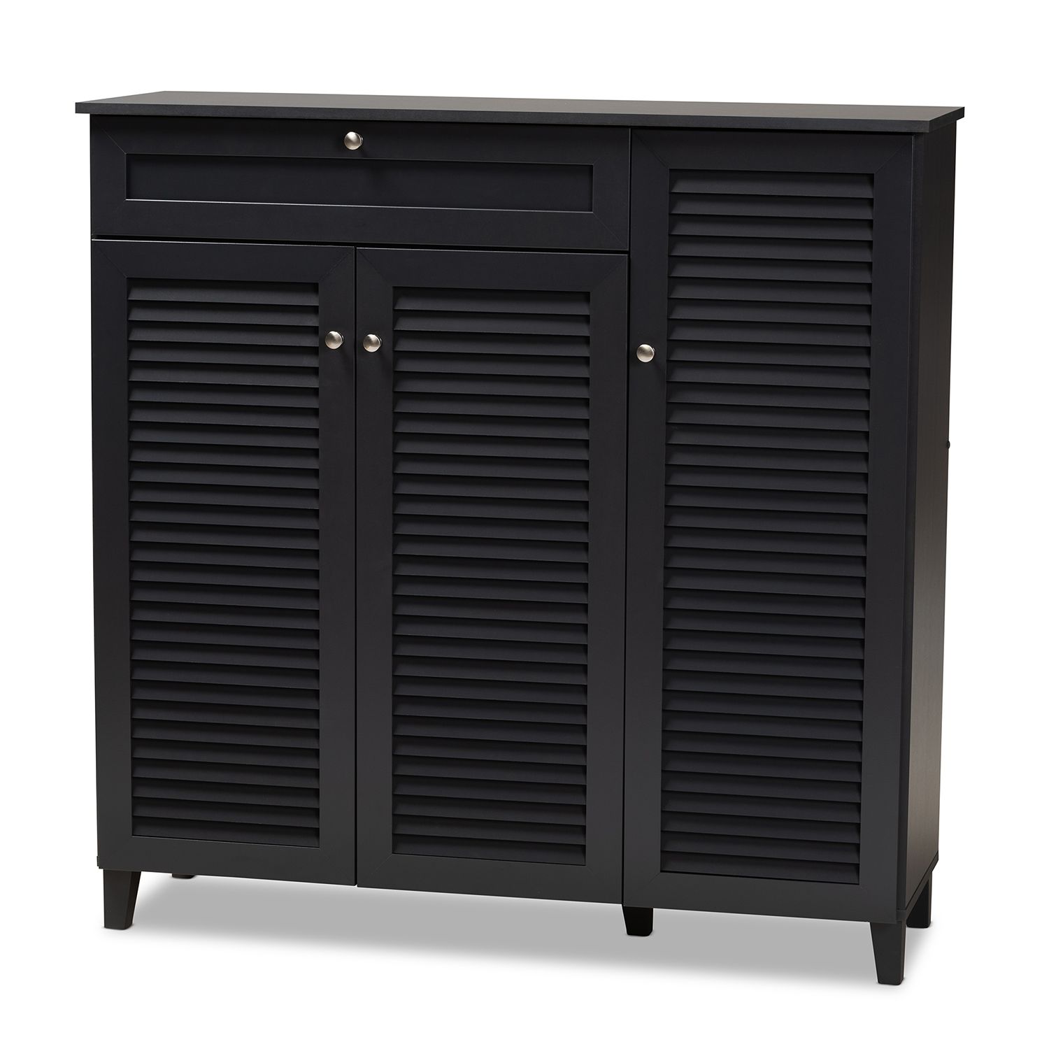 Baxton Studio Coolidge Shoe Cabinet   3793688 Gray