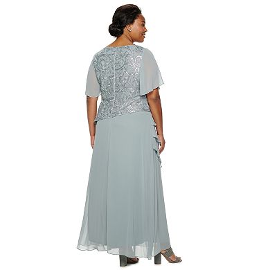 Plus Size Le Bos Embroidered Tiered Dress