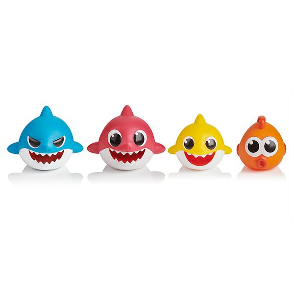 Pinkfong Baby Shark Bath Squirt Toy (4 Pack) By WowWee