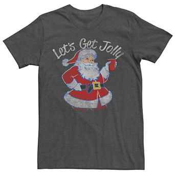 Men's Santa Claus Let's Get Jolly Graphic Tee