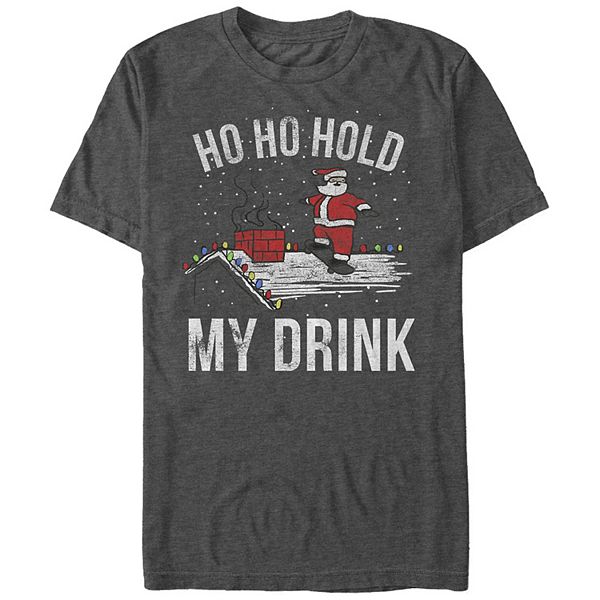 Men's Santa Ho Ho Hold My Beer Graphic Tee