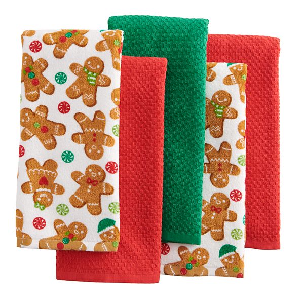 St. Nicholas Square® Gingerbread Kitchen Towel 5-pk.