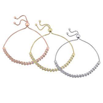 Stella Grace Sterling Silver 3/4 Carat T.W. Diamond 3 pc Bolo Bracelet Set