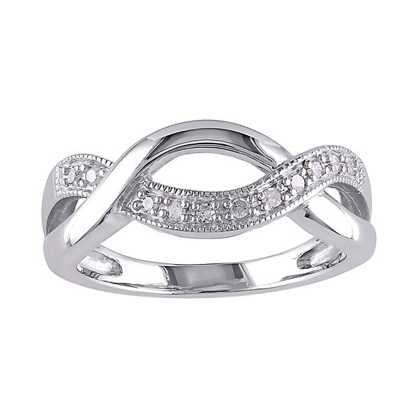 Stella Grace Sterling Silver 1/10 Carat T.W. Diamond Fashion Ring